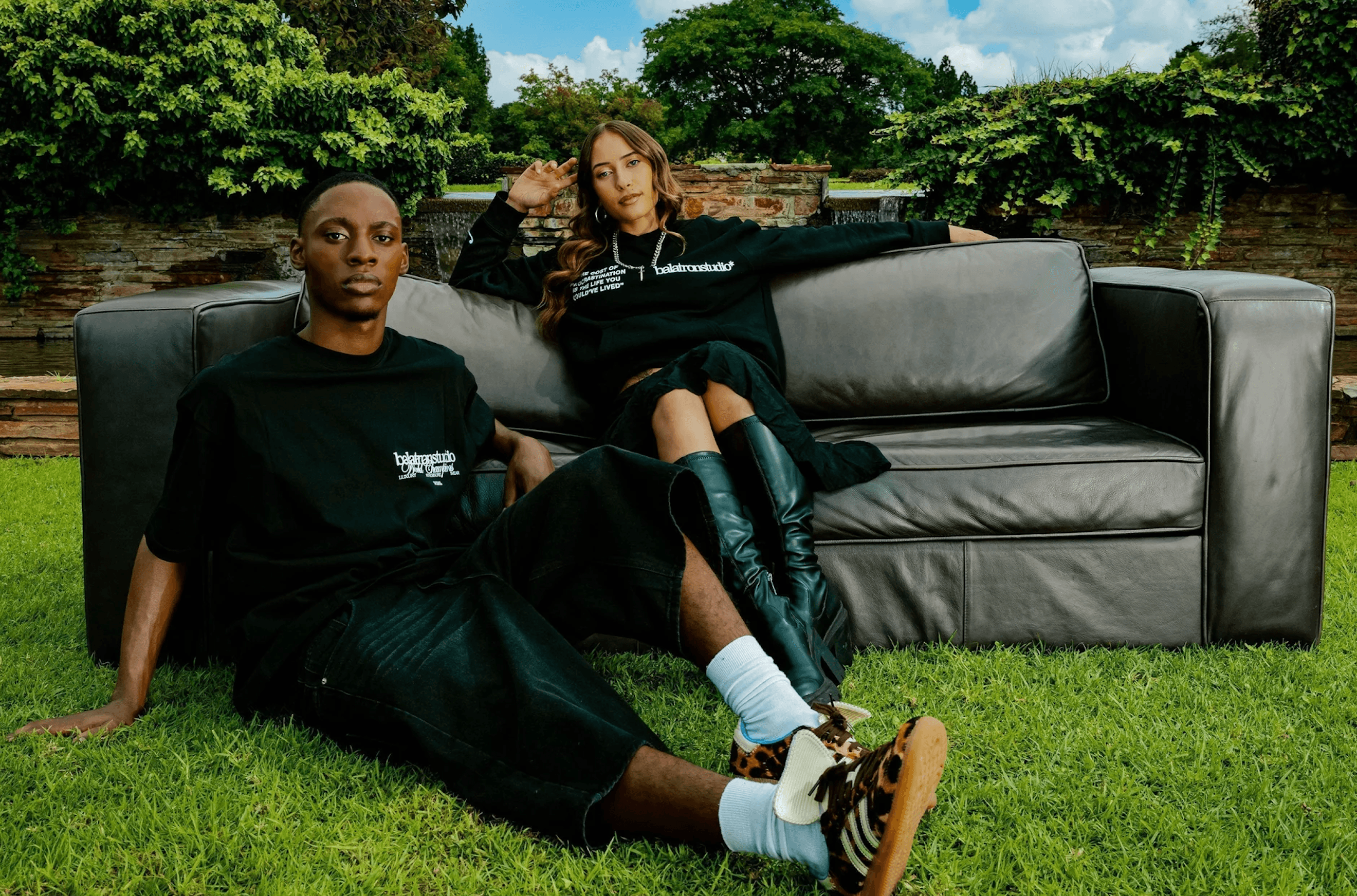 Models wearing Darmis' Garb streetwear