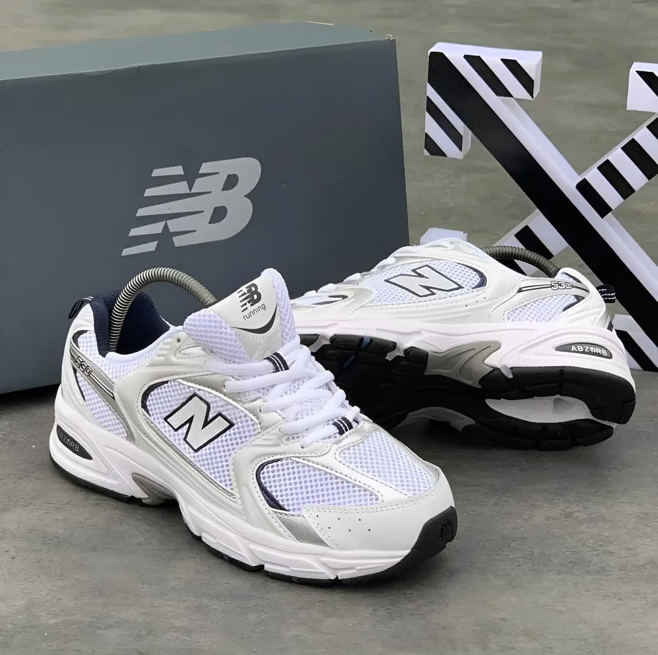 New Balance 530, White & Navy