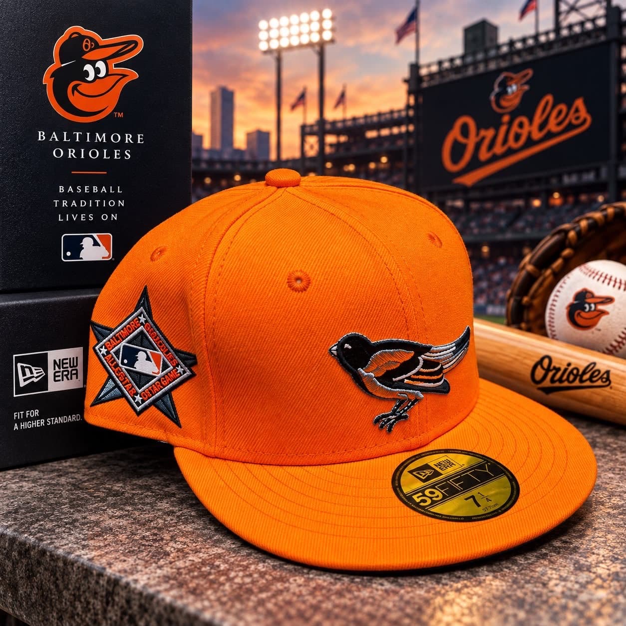 Baltimore Orioles Snapback, Orange