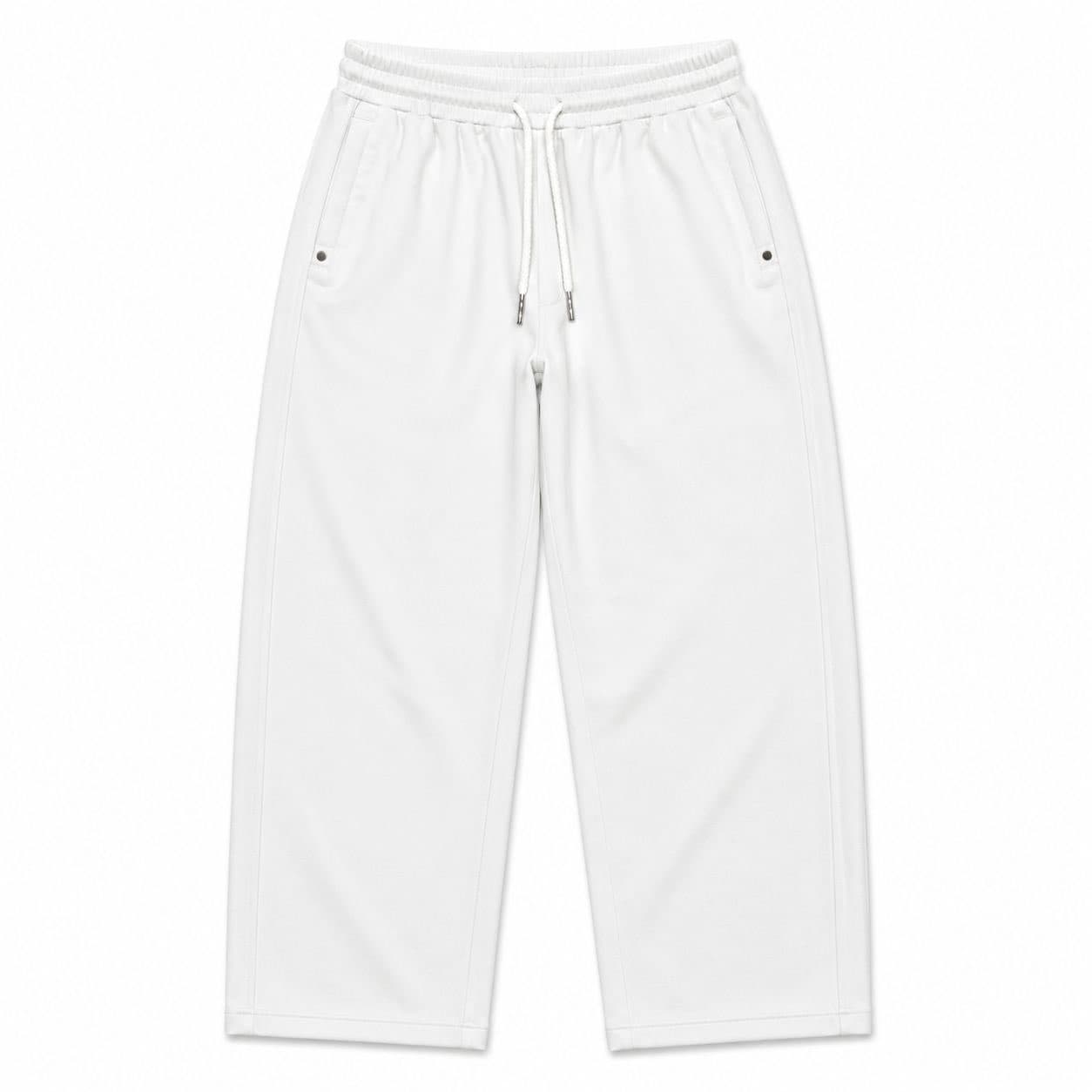 Wide-Leg Heavyweight Sweatpants, White