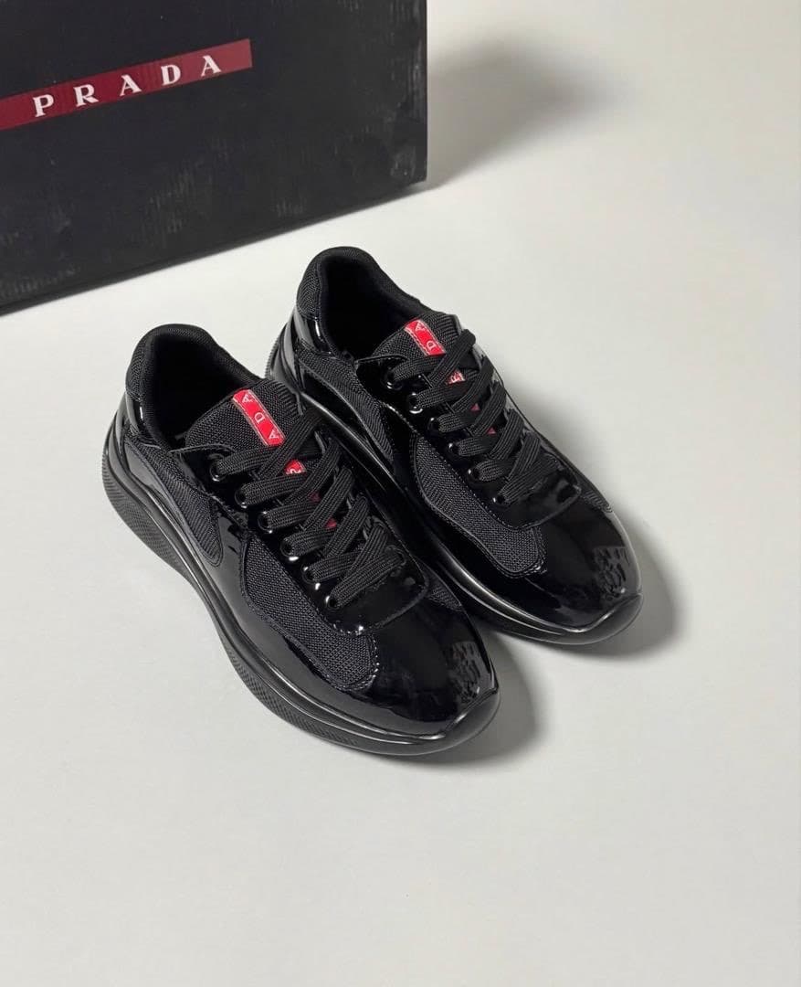 Prada America's Cup Sneaker, Black