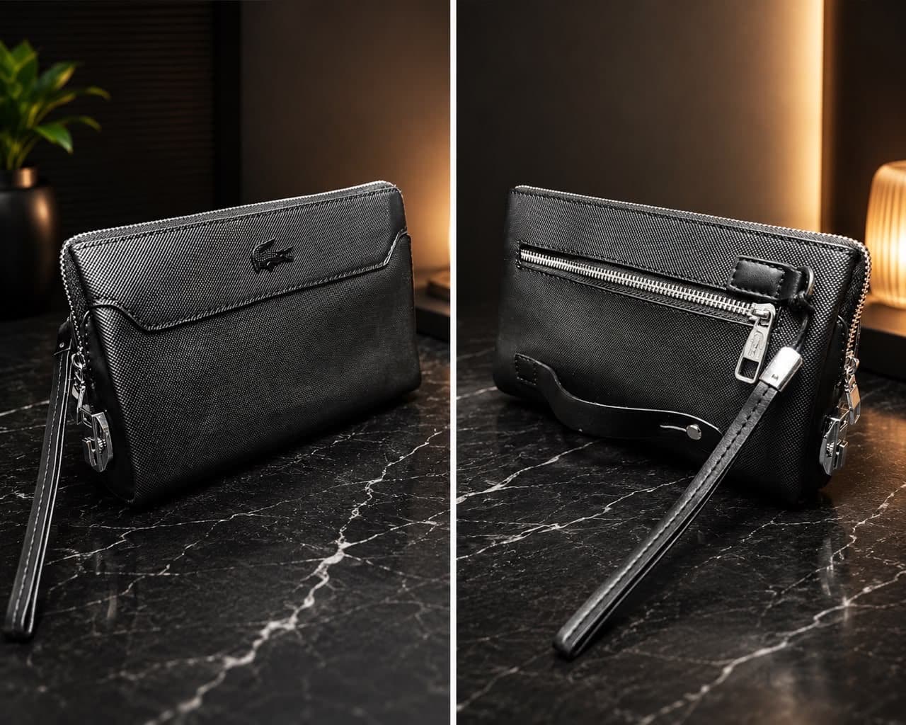 Lacoste Leather Pouch, Small
