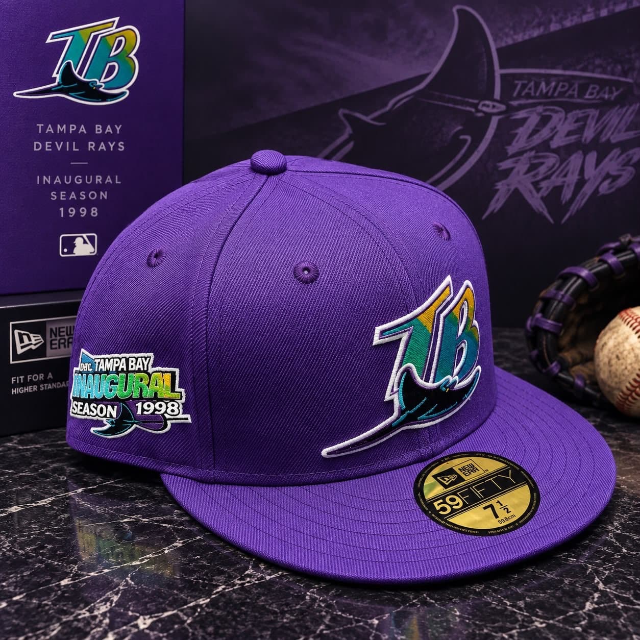 Tampa Bay Devil Rays Snapback, Purple