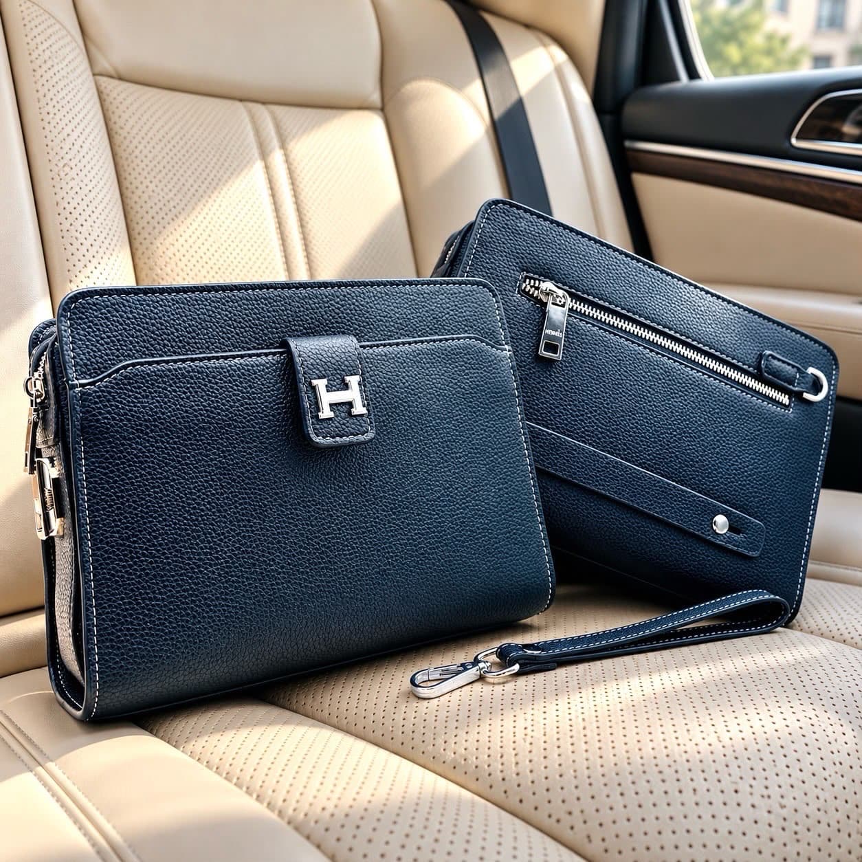 Hermès-Style Leather Pouch v2