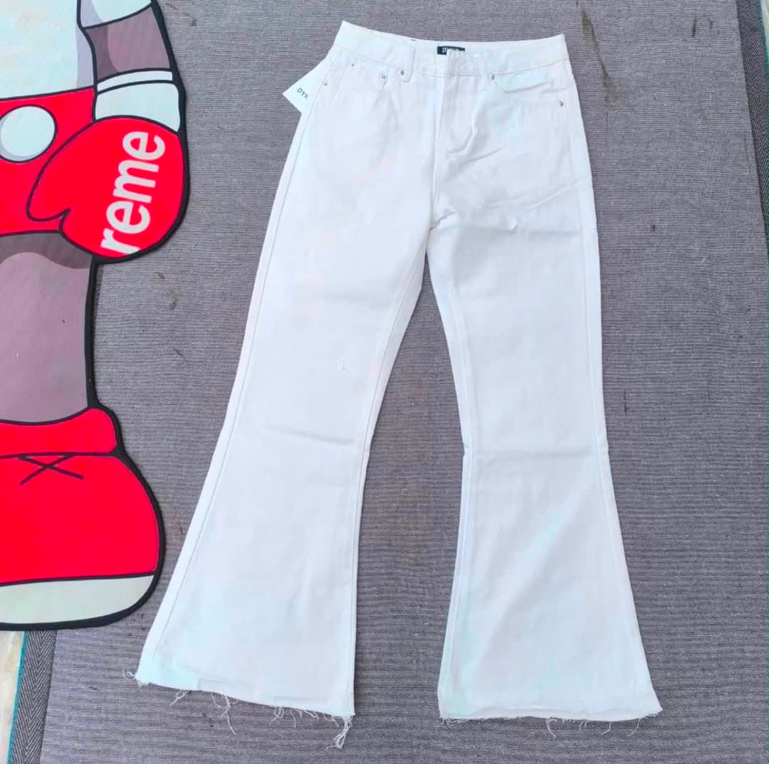 White Flared Denim Jeans